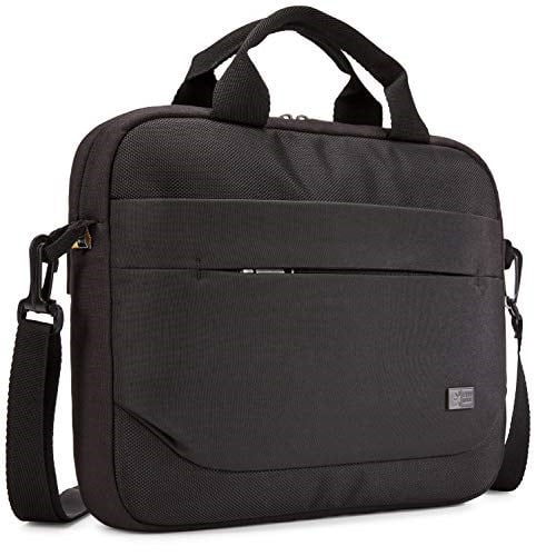 Case Logic Advantage Attaché 11,6 inç dizüstü bilgisayar çantası, tablet ve ön bölmeli, küçük cihazlar için, siyah