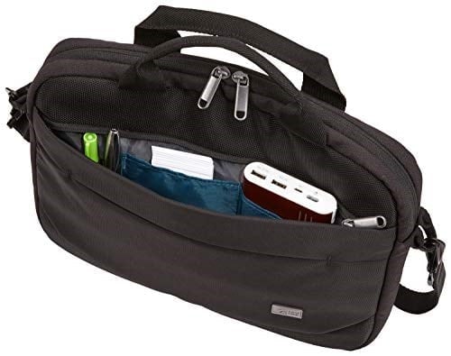 Case Logic Advantage Attaché 11,6 inç dizüstü bilgisayar çantası, tablet ve ön bölmeli, küçük cihazlar için, siyah