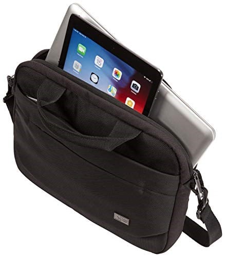 Case Logic Advantage Attaché 11,6 inç dizüstü bilgisayar çantası, tablet ve ön bölmeli, küçük cihazlar için, siyah