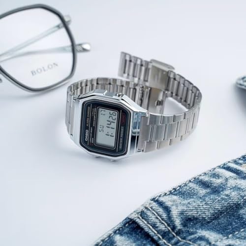 Casio A158WA-1DF Retro Unisex Kol Saati , Gri , Standart
