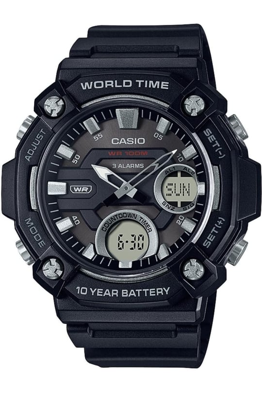 Casio AEQ-120W-1AVDF Kol Saati, Siyah, Standart
