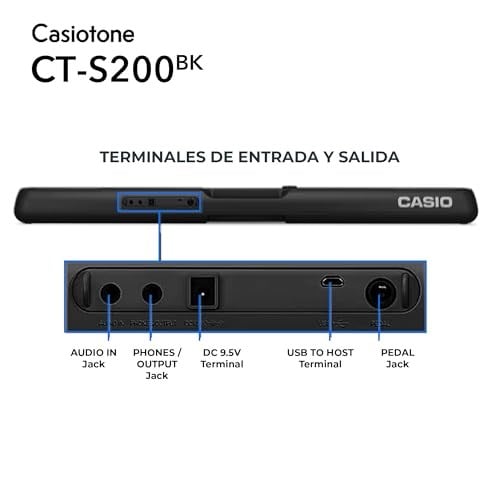 CASIO CT-S200BK 61 TUŞLU ORG-SİYAH