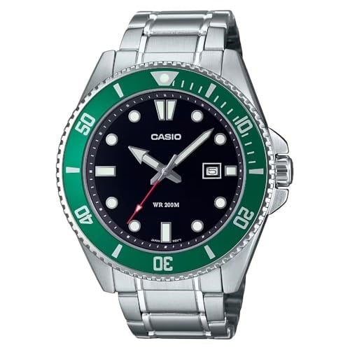 Casio MDV-107D-3AVDF Kol Saati, Gri-Yeşil, Standart