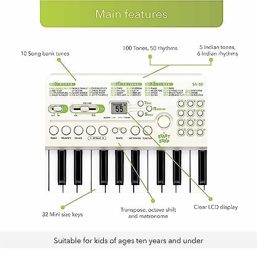 Casio SA-50 32 Tuşlu Org (Beyaz) - Seçenekler: SA 50, Modern