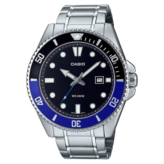 Casio Üniseks yetişkin MDV-107D-1A2VDF Dalgıç Kol Saati Siyah-Mavi Standart