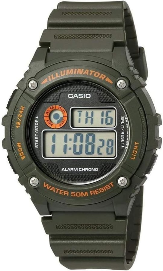 Casio W-216H-3BVDF Kol Saati, Yeşil, Standart