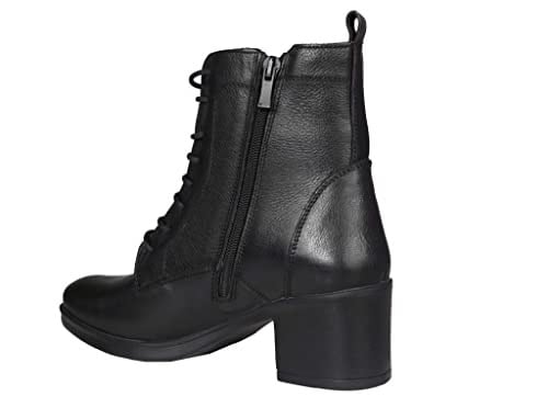 CASTLE BLACK 92159 Saf Deri Siyah Kadın Bot