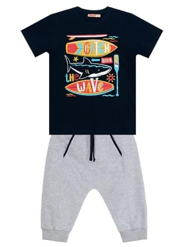 Catch Wave Erkek Çocuk T-shirt Kapri Şort Takım