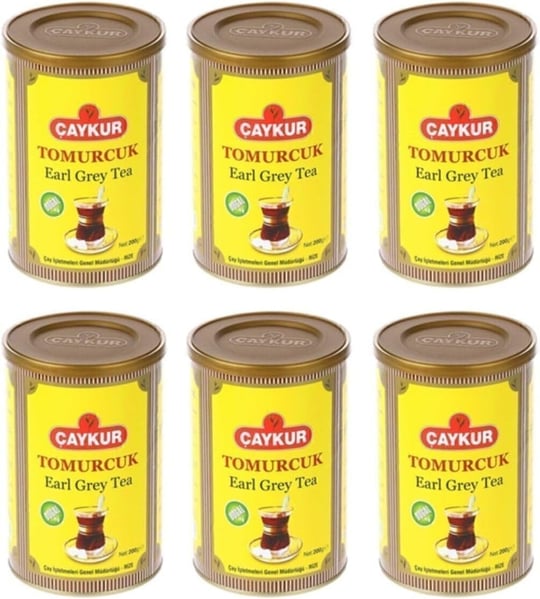 Çaykur Earl Grey Tea Tomurcuk Dökme Çay Teneke 6 X 200 G