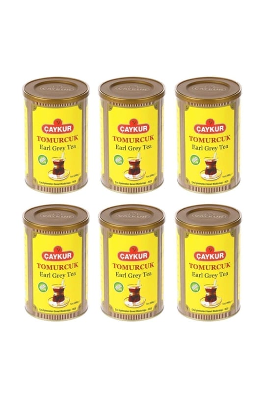 Çaykur Earl Grey Tea Tomurcuk Dökme Çay Teneke 6 X 200 G