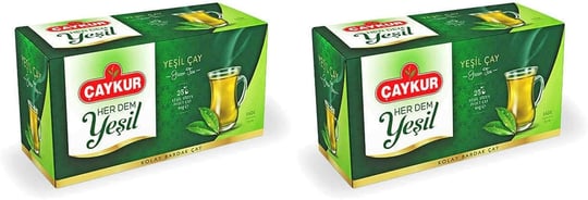 Çaykur Yeşilçay Süzme Poşet Sade 40 gr x 12 2li paket