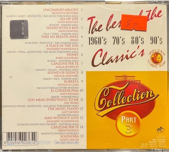 Cd The Best Of The 1960s 70s 80s 90s Classics Part 3 Cd