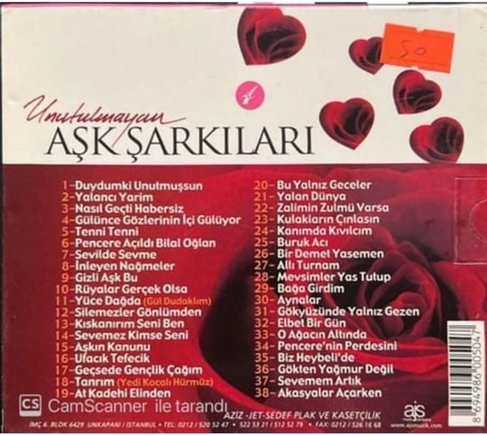 Cd Unutulmayan Aşk Şarkıları Cd