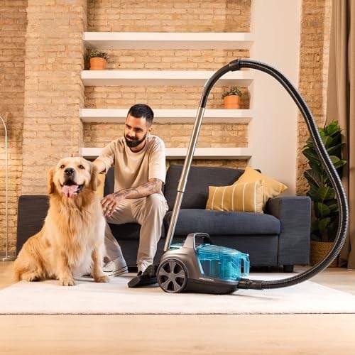 Cecotec Conga Rockstar Cyclonic XL ProAnimal kablolu elektrikli süpürge, torbasız, 900 W ve 20 kPa, torbasız, 2,8 l kapasite, çift HEPA filtre, metal boru, hayvan aksesuarları