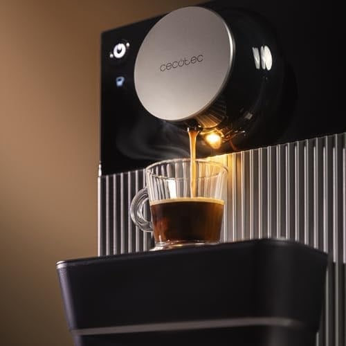 Cecotec Cremmaet Küp Kompakt Süper Otomatik Kahve Makinesi, 1350W, 10g Pres Sistemi, Ön İnfüzyon Sistemi, 19 Bar, Termoblok Sistemi, 5 Taşlama Seviyesi, Dokunmatik Kontrol Paneli