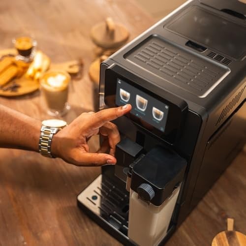 Cecotec Cremmaet Latte Touch süper otomatik kahve makinesi 19 bar, termoblok, 12 içecek, 4 profil, su 1,1 l ve 400 ml süt, TFT ekran, konik değirmeni, otomatik temizleme, yükseklik ayarlanabilir