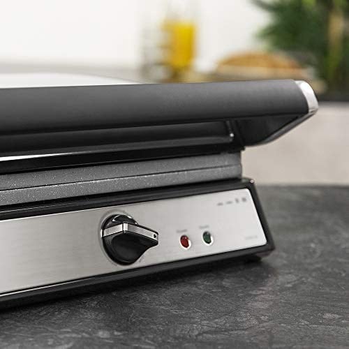 Cecotec Rock´n Grill 2400 ultra hızlı taş kaplama, RockStone 180 derece açıklık ve yüzen üst plaka, 2400 W
