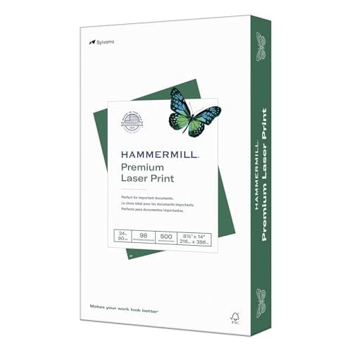 çekiçli değirmen (Technik) kağıt, lazer Print, 10,9 kg, 8,5 x 11, harf, 98 Açık, 500 Yaprak/1 Seçenek (104604), ABDde üretilmiştir Legal 500 sheets Beyaz