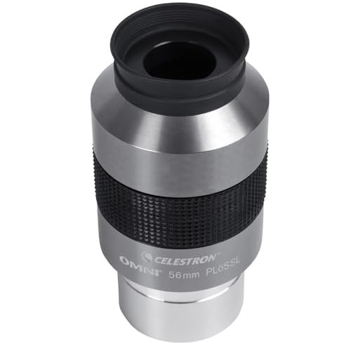 Celestron 93328 Omni 2 inç mercek, 56 mm ultra uzun odak uzaklığı ve üstün ışık iletimi – Derin gökyüzü yıldız kümeleri, yıldız bulutları ve galaksileri izlemek için, gümüş/siyah