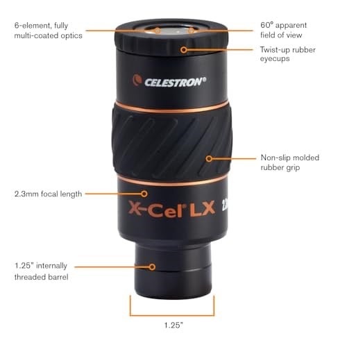Celestron X-Cel LX Serisi - 1,25 inç mercek, 2,3 mm