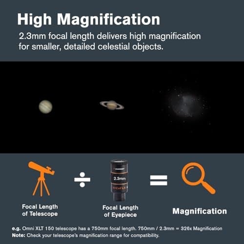 Celestron X-Cel LX Serisi - 1,25 inç mercek, 2,3 mm