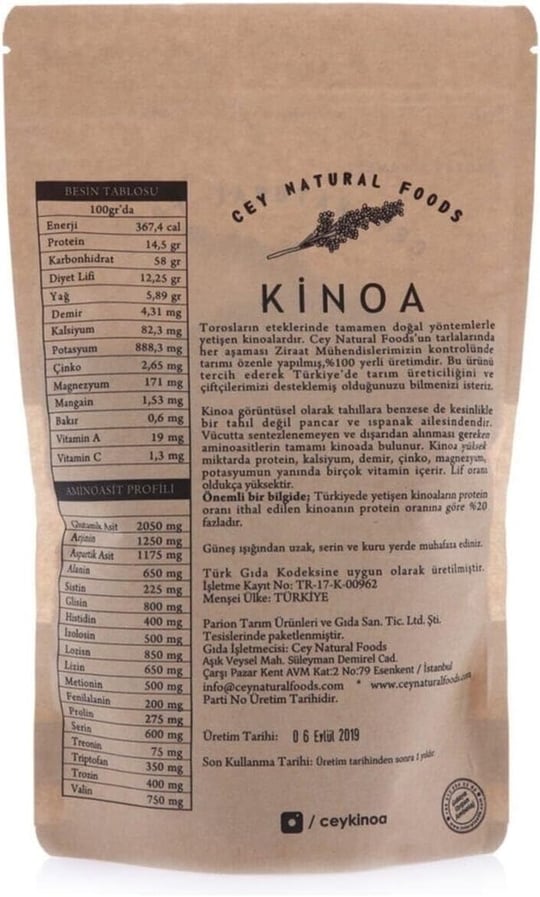 Cey Natural Foods Kinoa 500 gr