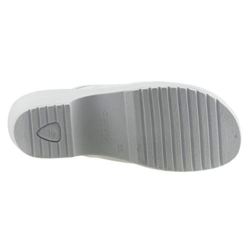 Ceyo 9878-14 Anatomik Taban Kadın Sabo Terlik Beyaz 35-40