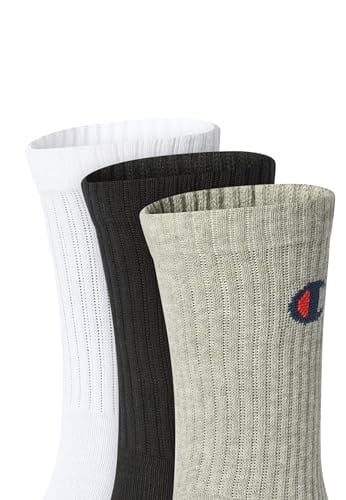 Champion C-Logo 3lü Paket Crew Çorap, Unisex Yetişkin - Seçenekler: 35-38, 39-42, 43-46
