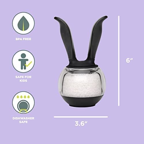 Chefn Tuz değirmeni Tuz topu, baharat değirmeni, tuzluk, seramik hassas öğütücü, plastik değirmen (renk: siyah/şeffaf), miktar: 1 adet