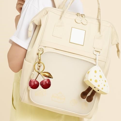 Cherry Keychain Bag Purse Charms For Handbags Cherry Accessories Mothers Day Birthday Ideas