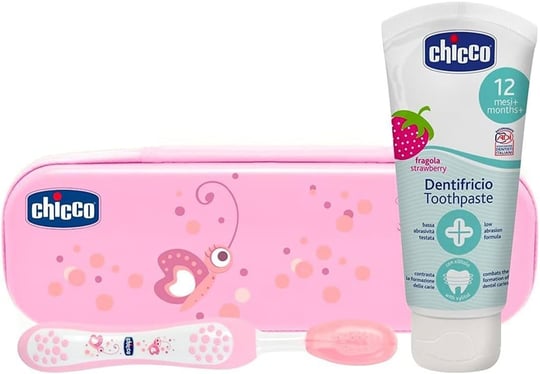 Chicco Bebek Diş Bakım Seti (Pembe)