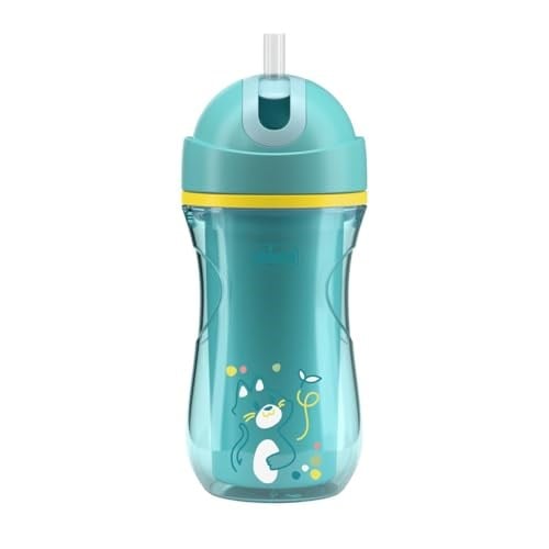 Chicco Spor Bardak Pipetli, 14 Ay+, Açık Mavi