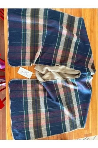 Chinko Unisex Şardonlu Baklava Desenli Yumuşacık Çok Özel Bir Panço GRİ KREM SARI Standart-1