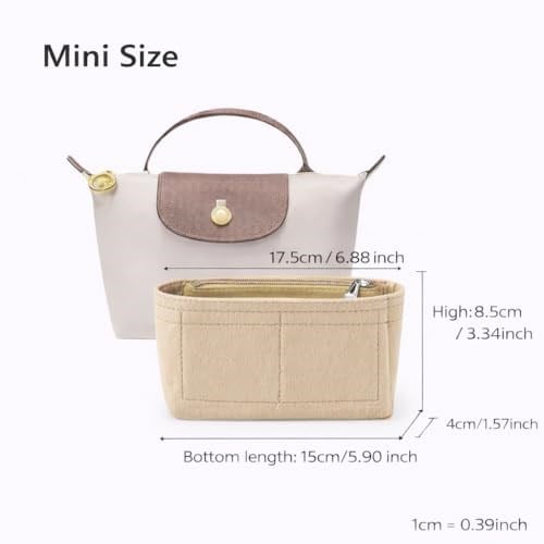 Chispee Longchamp Küçük Çanta Organizatörü, İç Torba Saklama ve Finisaj, Ekleme Organizatörü, Mini Boyut