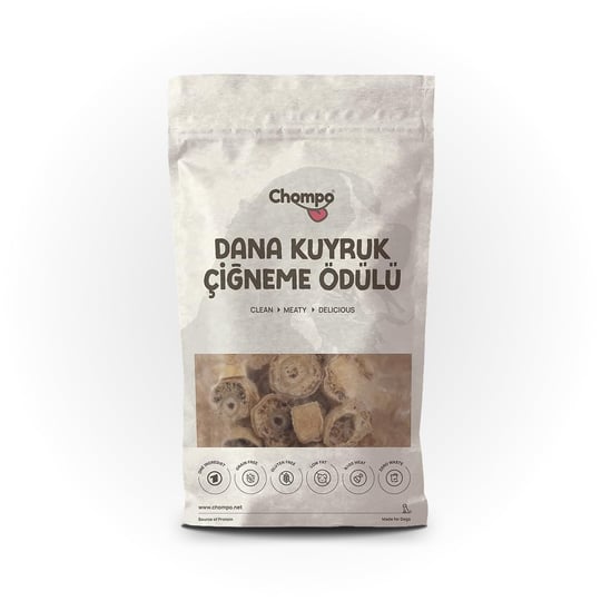 Chompo Dana Kuyruk Çiğneme Ödülü 100% Doğal Katkısız Köpek Ödül Maması 100 Gr