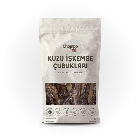 Chompo Kuzu İşkembe Çubukları 100% Doğal Katkısız Köpek Ödül Maması 100 Gr | Tek İçerik