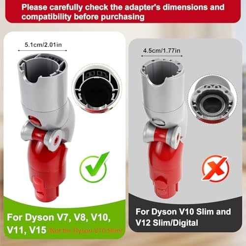 Chuancheng Hızlı çıkarma adaptörü, düşük menzil için esnek adaptör, 970790-01 Dyson elektrikli süpürge V7, V8, V10, V11, V15 için