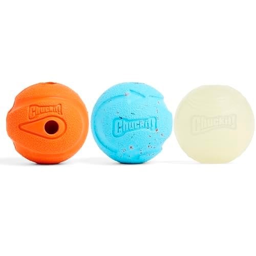 Chuckit Gen 1 Köpek Top Seti, Orta Boy 6.4 cm Çap, Yüksek Sıçrama-Yüzen-Sağlam Top, 3lü Paket