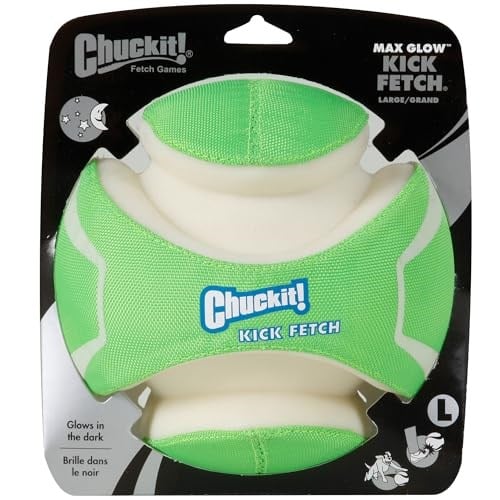 Chuckit! Kick Fetch Max Glow Gece Parlayan Köpek Oyuncağı (Büyük Boy)