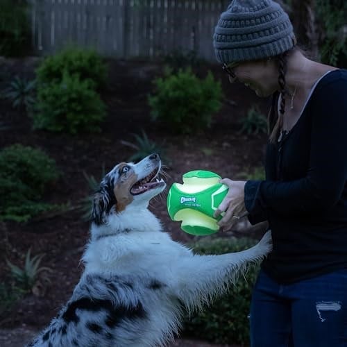 Chuckit! Kick Fetch Max Glow Gece Parlayan Köpek Oyuncağı (Büyük Boy)