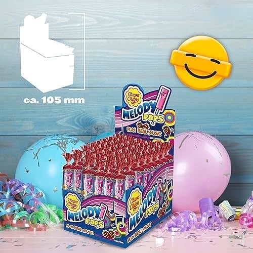 Chupa Chups Melody Pops Cilek, 48 Adet