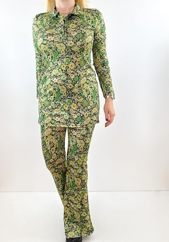 Çiçek desenli tunik pantolon takım