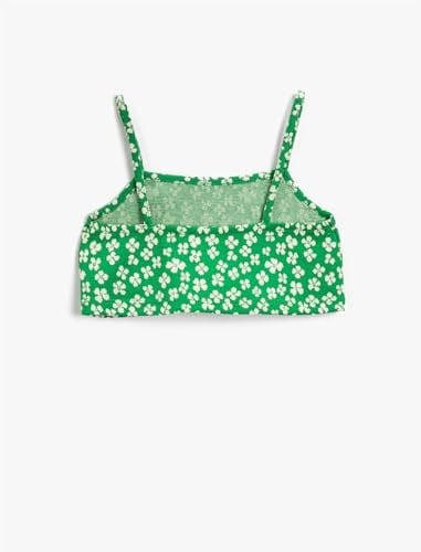 Çiçekli Crop Atlet İnce Askılı