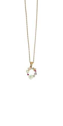 Çiçekli model gümüş kadın kolye (ROSE)