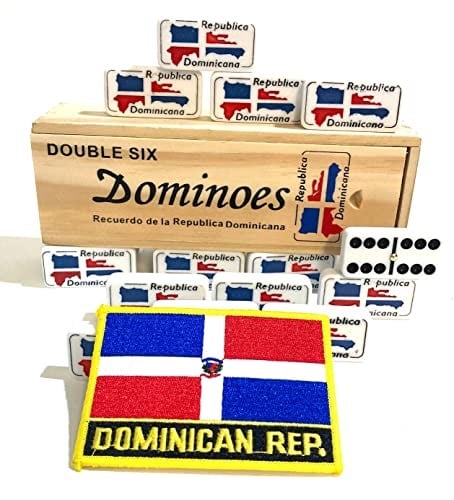 Çift Altı Dominik Cumhuriyeti Bayrağı Oymalı Domino