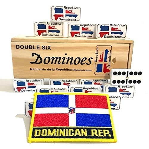 Çift Altı Dominik Cumhuriyeti Bayrağı Oymalı Domino