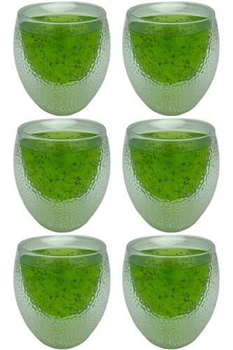 Çift Cidarlı Buzlu Kahve, Latte, Çay Bardağı Seti, 250 ML, 6 Adet, Bej