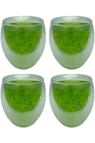 Çift Cidarlı Buzlu Kahve, Latte, Çay Bardağı Seti, 250 ML, 4 Adet, Bej