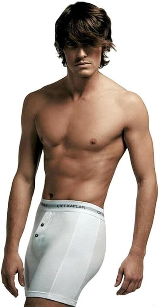 Çift Kaplan 880 Elastanlı Erkek Boxer Beyaz M