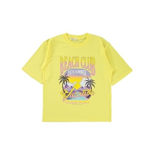 Civil Girls Kız Çocuk Oversize Tişört 10-13 Yaş Sarı